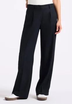 Adelina Women's Linen Blend Wide-Leg Pants, Black - WB0026P