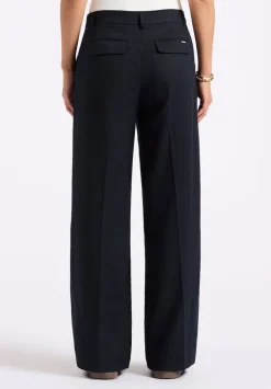 Adelina Women's Linen Blend Wide-Leg Pants, Black - WB0026P