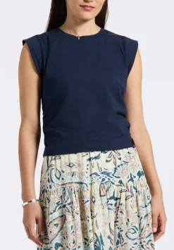 Alanis Women's Sleeveless Top, Navy - KT0206P