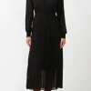 Amalfi Women's Long Sleeve V-neck Dress, Black - WD0018H