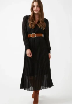 Amalfi Women's Long Sleeve V-neck Dress, Black - WD0018H