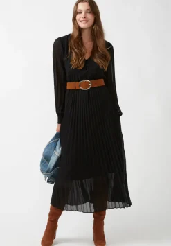 Amalfi Women's Long Sleeve V-neck Dress, Black - WD0018H