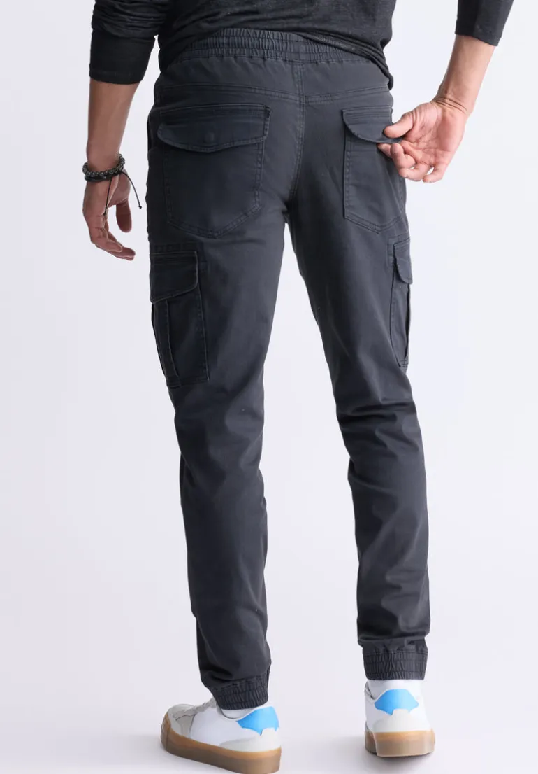 Cargo Tom Men's Jogger Pants in Black - BM22930