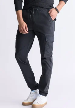 Cargo Tom Men's Jogger Pants in Black - BM22930