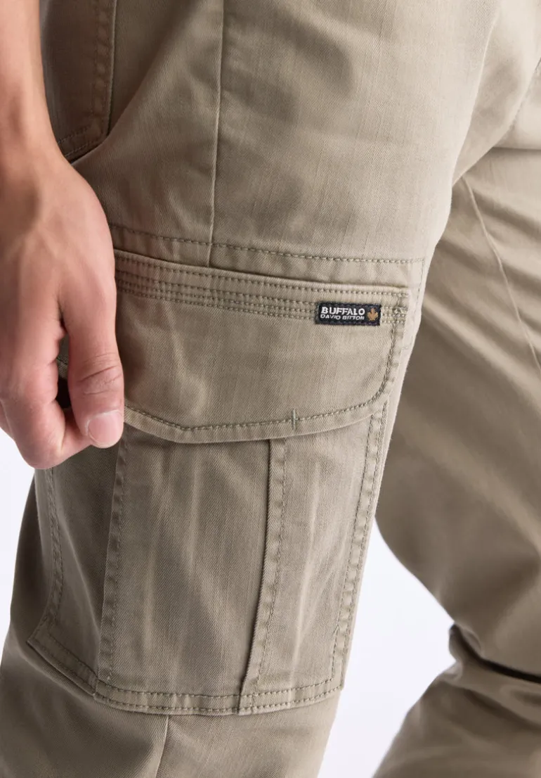 Cargo Tom Men's Jogger Pants in Olive Green - BM22930