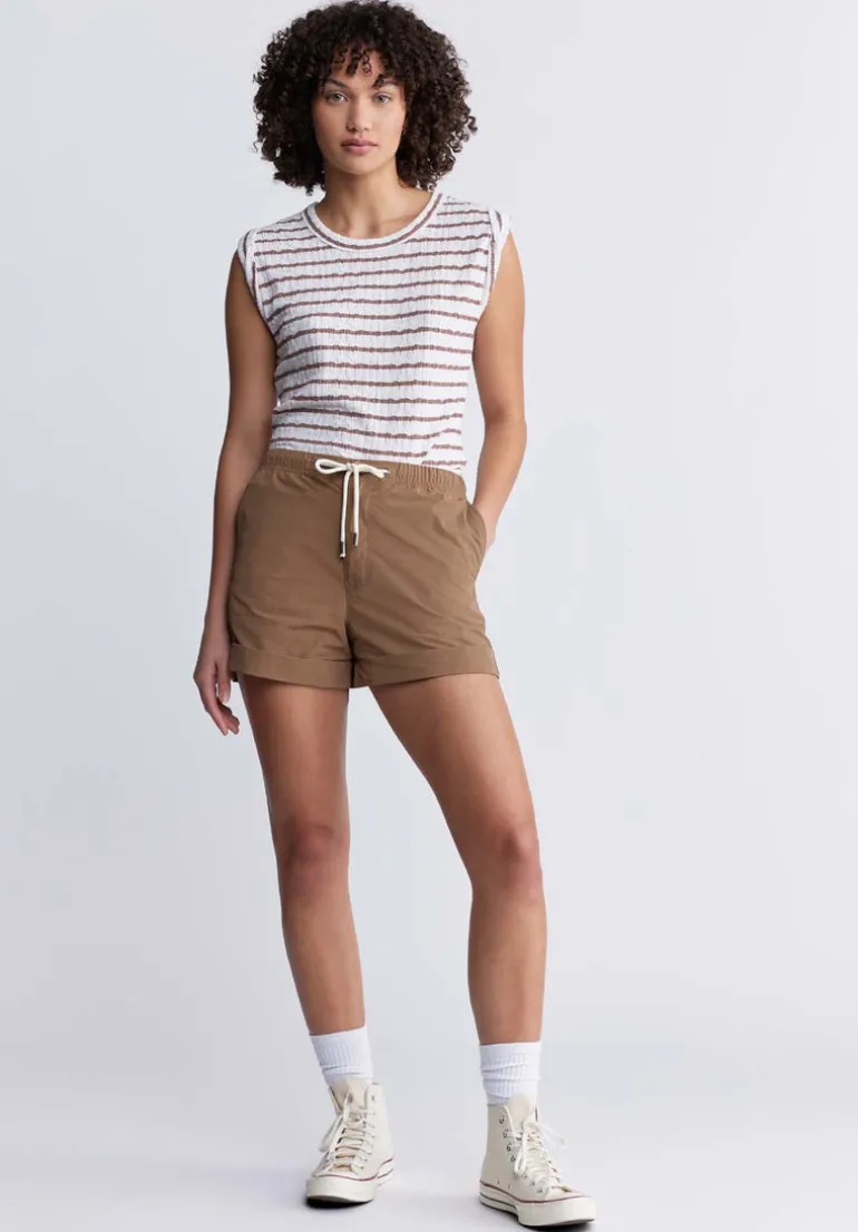 Casiane Women’s drawstring Shorts, Vintage Caramel - WB0004P