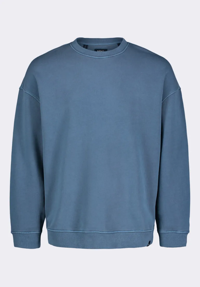 Famke Men's Relaxed Crewneck Sweatshirt, Mirage Blue - BM24541
