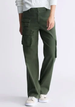 Fellie Women's Cargo Pants, Dark Green - WB0008F