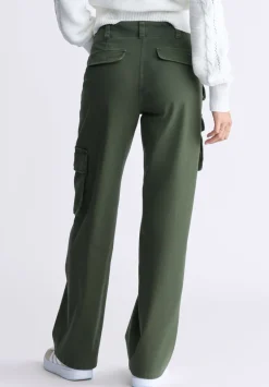 Fellie Women's Cargo Pants, Dark Green - WB0008F