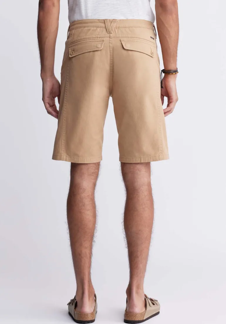 Hadrian Men's Flat Front Shorts, Tan - BM24266