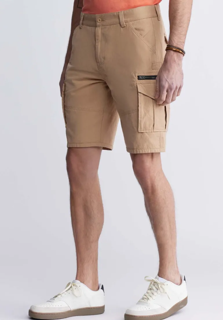 Hiero Men's Cargo Shorts, Tan - BM24270