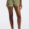 High Rise Relaxed Goldie Women's Shorts, Aloe Green - BL15963