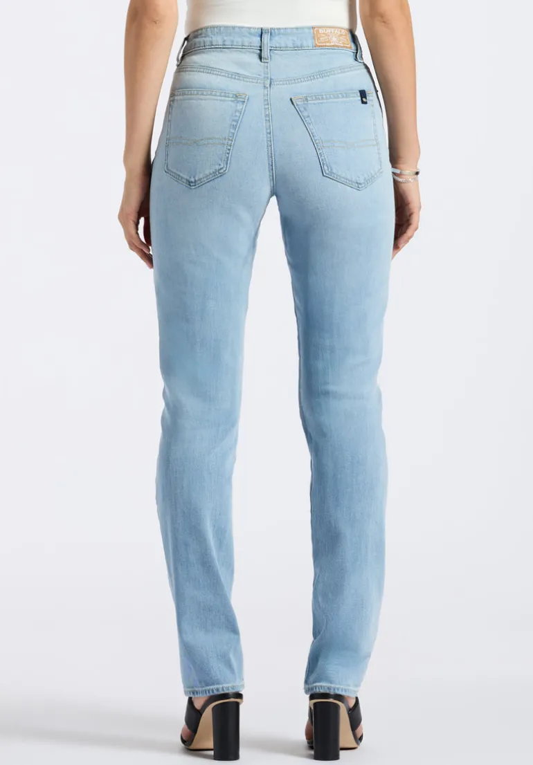 High Rise Straight Jayden Women's Jeans, Light & Soft Blue - BL15837