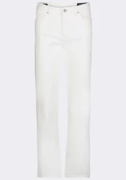 High Rise Straight Jayden Women's Pants, White - BL16085
