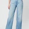 High Rise Wide Leg Addie Women's Jeans, Medium Blue - BL15793