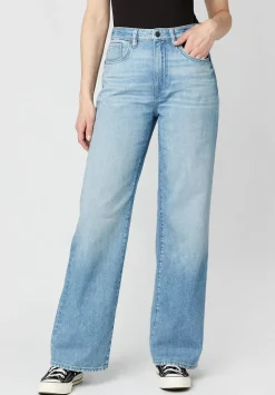 High Rise Wide Leg Addie Women's Jeans, Medium Blue - BL15793
