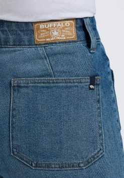 High Rise Wide Leg Addie Women's Jeans, Authentic Worn Indigo - BL16064
