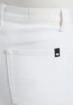 High Rise Wide Leg Cropped Addisson Women's Pants, White - BL16087