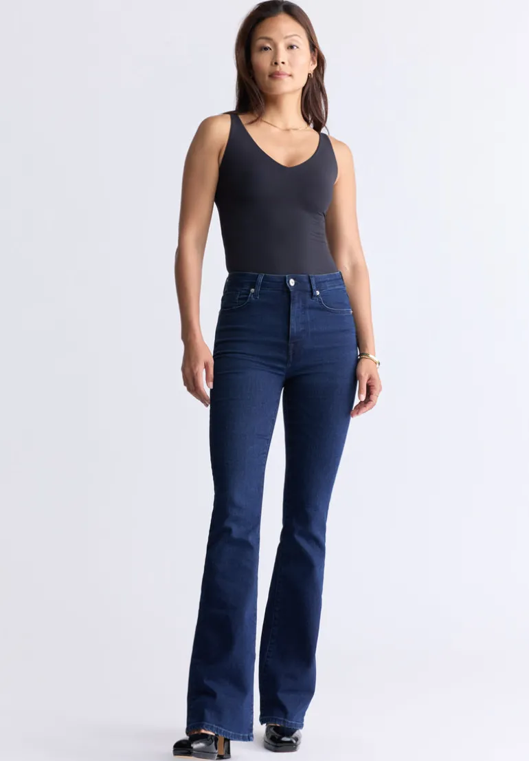 High-Rise Flare Joplin Women's Jeans, Indigo - BL15979