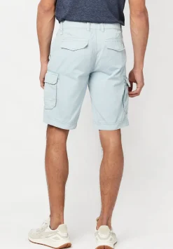 Hivibe Men's Stone Wash Shorts, Sky Blue - BM23590