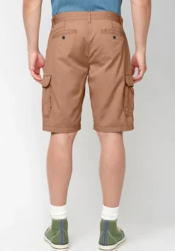 Hormoz Men's Cotton Cargo Shorts, Tan - BM23901