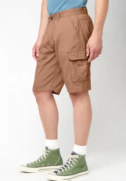 Hormoz Men's Cotton Cargo Shorts, Tan - BM23901