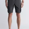 Hult Men’s Drawstring Cargo Shorts, Charcoal - BM24342