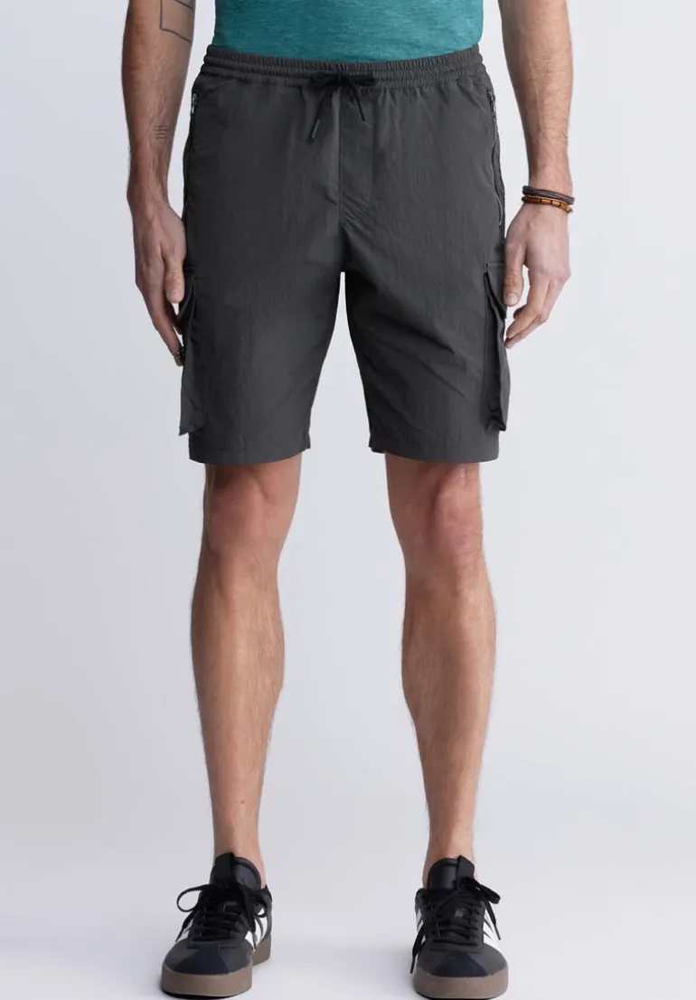 Hult Men’s Drawstring Cargo Shorts, Charcoal - BM24342