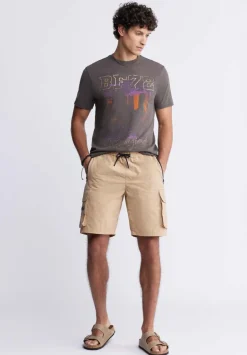 Hult Men’s Drawstring Cargo Shorts, Tan - BM24342