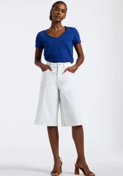 Jackie Women's Jorts, White - BL16074