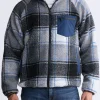 Jaik Men's Sherpa Bomber Jacket, Midnight Blue - BM24490