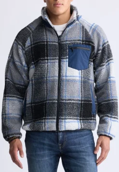Jaik Men's Sherpa Bomber Jacket, Midnight Blue - BM24490