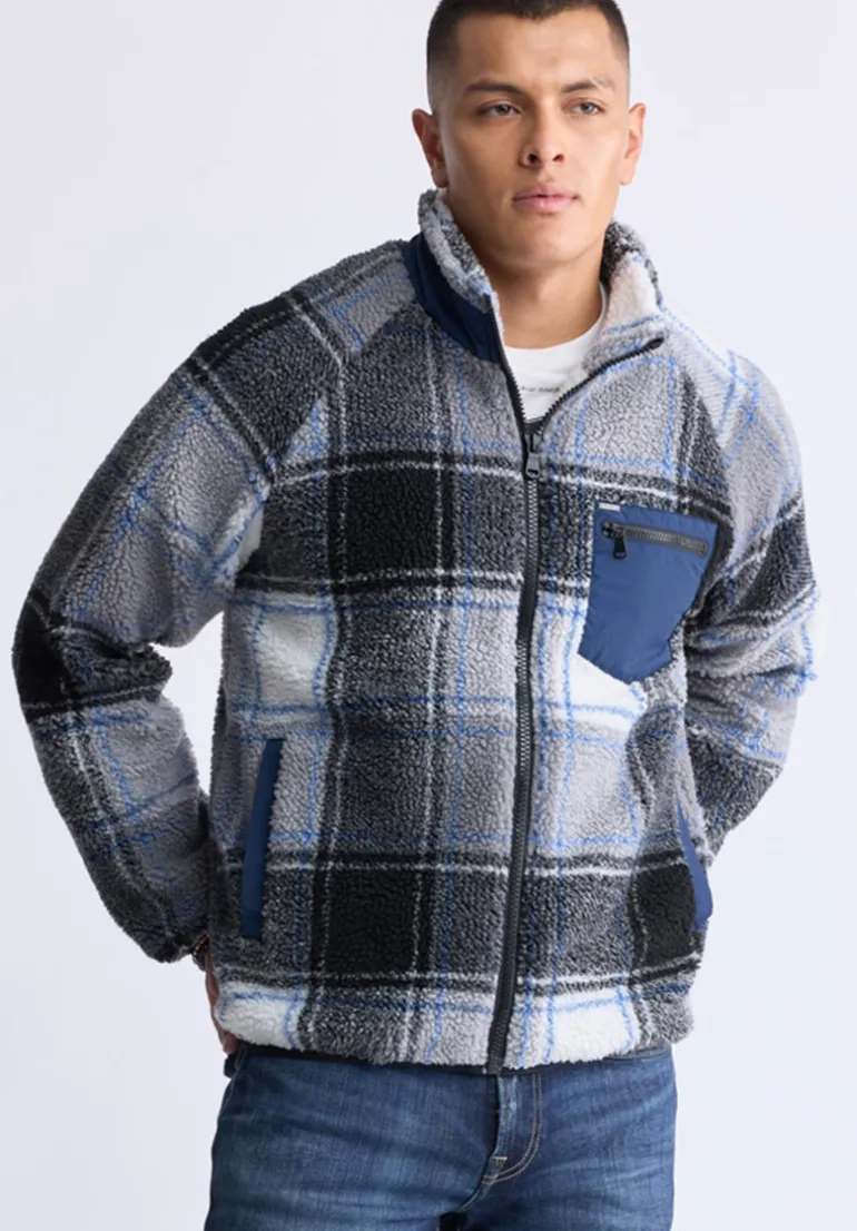 Jaik Men's Sherpa Bomber Jacket, Midnight Blue - BM24490