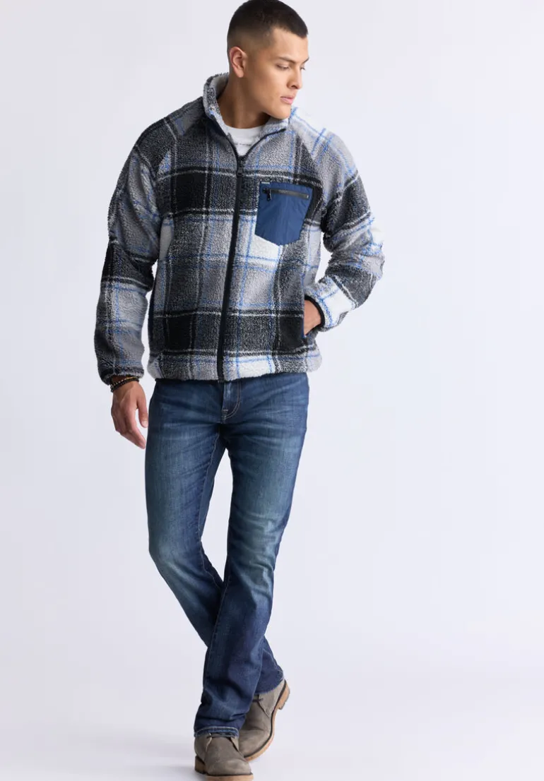Jaik Men's Sherpa Bomber Jacket, Midnight Blue - BM24490