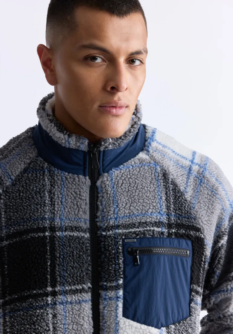 Jaik Men's Sherpa Bomber Jacket, Midnight Blue - BM24490