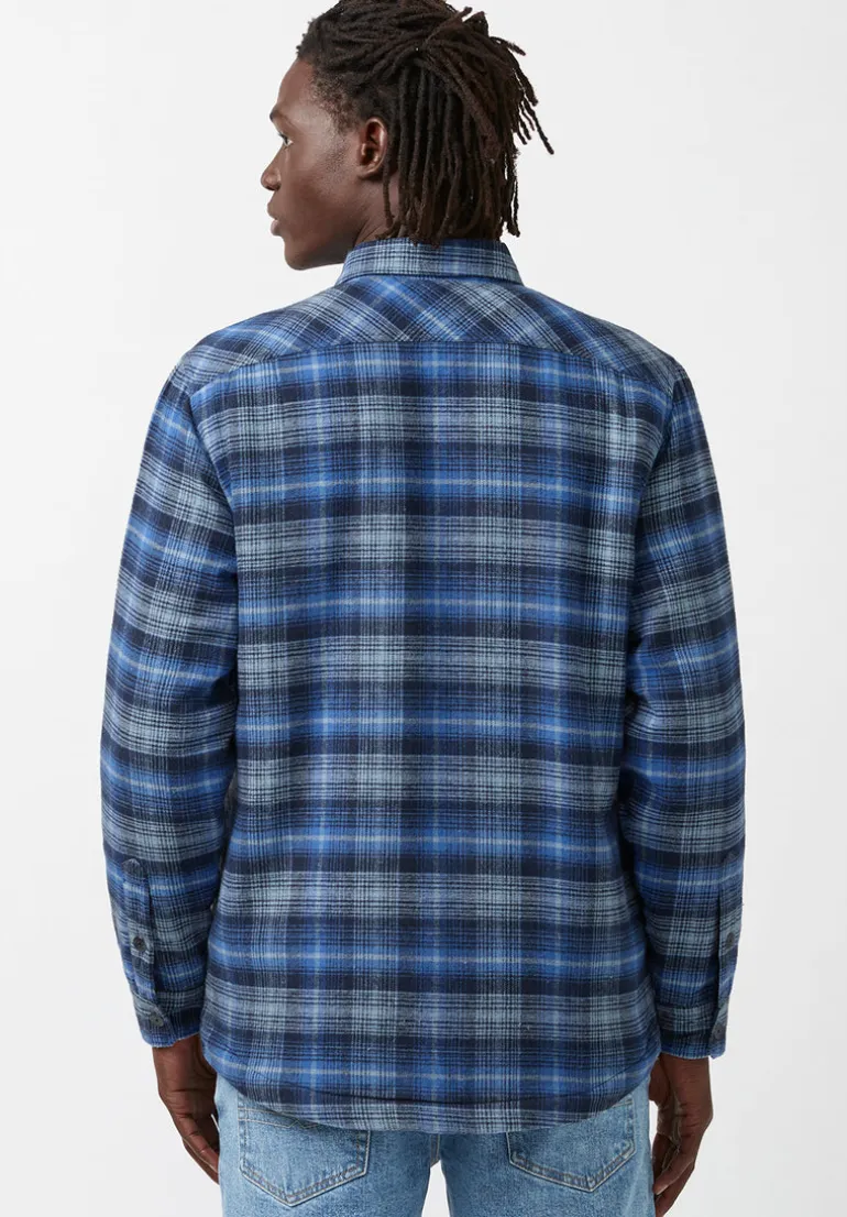 Jaral Men’s Shacket in Blue Plaid - BM24163