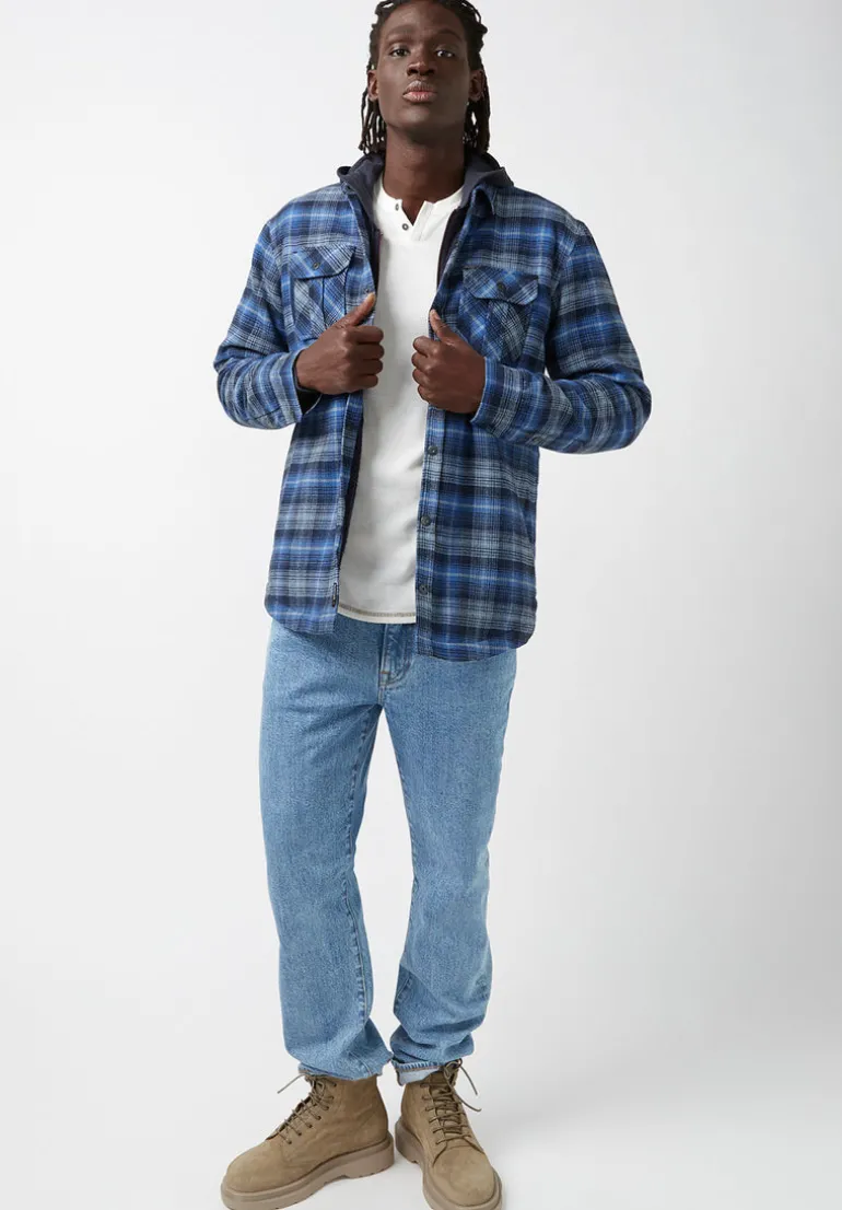 Jaral Men’s Shacket in Blue Plaid - BM24163