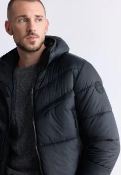 Jerome Black Men's Hooded Puffer Jacket - OBMEF006