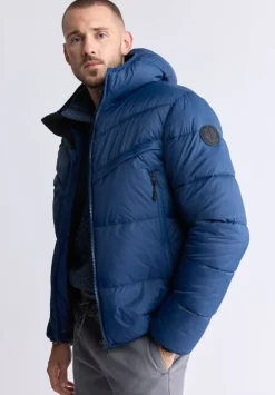 Jerome Navy Men's Hooded Puffer Jacket - OBMEF006