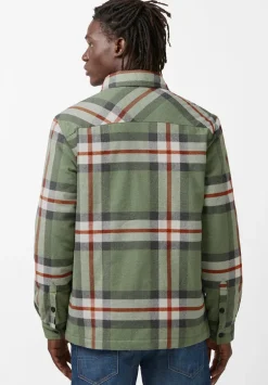 Jomon Men’s Shacket in Green Grey Plaid - BM24103