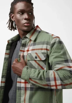 Jomon Men’s Shacket in Green Grey Plaid - BM24103