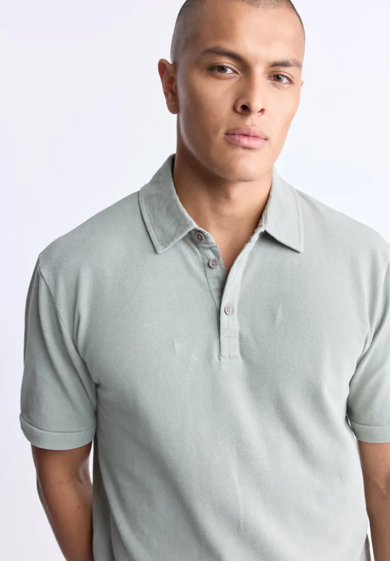 Kabold Men's Classic Polo, Iceberg Green - BM24515