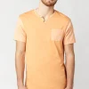 Kaddy Men's T-Shirt with Tonal Trim in Coral - BM23555