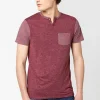 Kaddy Men's T-Shirt with Tonal Trim in Violet - BM23555