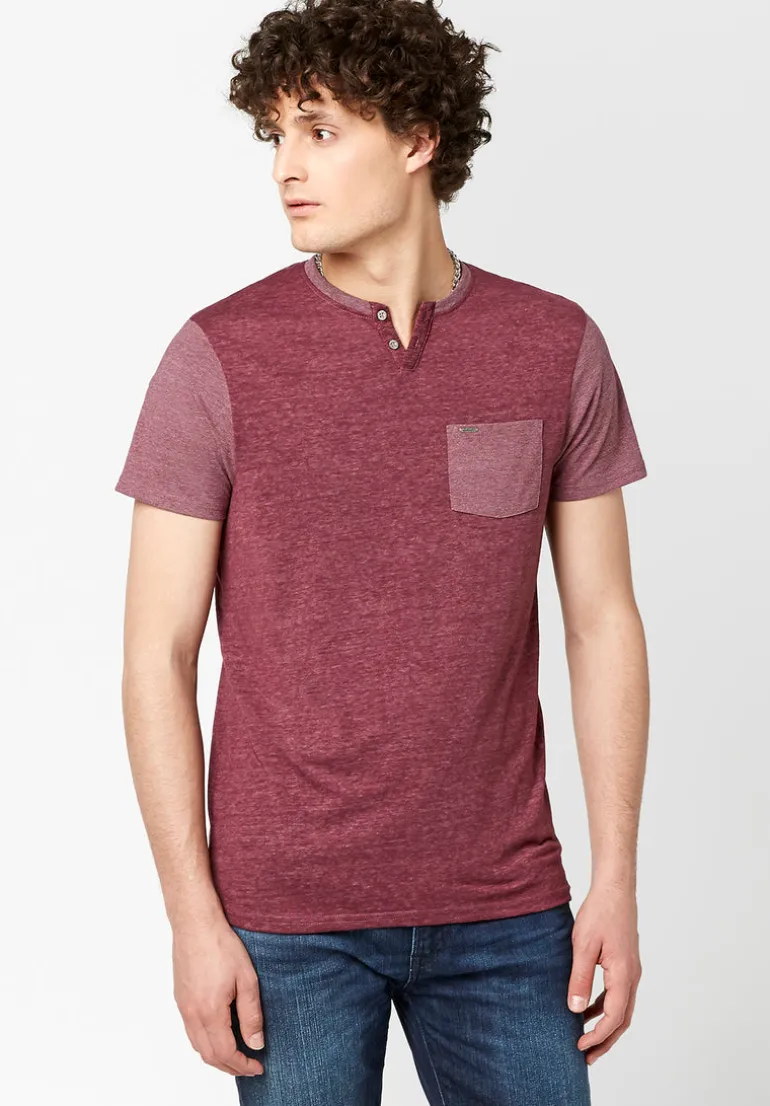 Kaddy Men's T-Shirt with Tonal Trim in Violet - BM23555