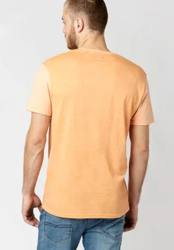 Kaddy Men's T-Shirt with Tonal Trim in Coral - BM23555