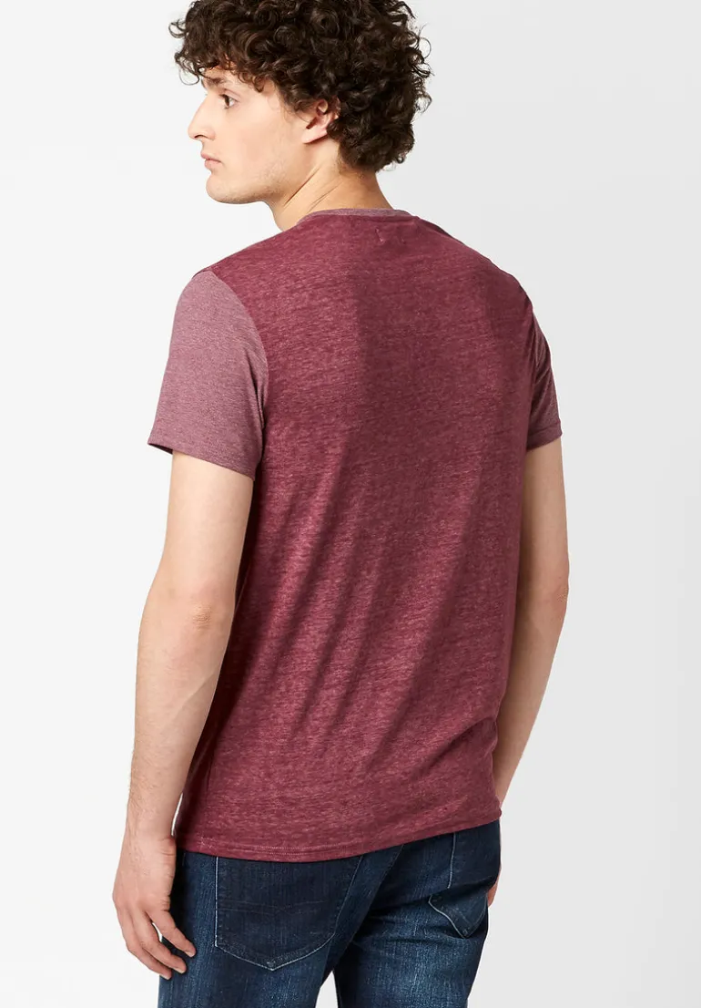 Kaddy Men's T-Shirt with Tonal Trim in Violet - BM23555