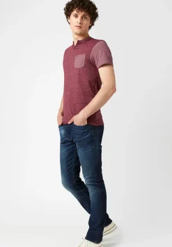 Kaddy Men's T-Shirt with Tonal Trim in Violet - BM23555