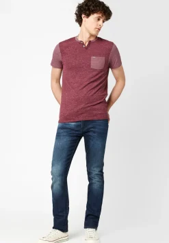 Kaddy Men's T-Shirt with Tonal Trim in Violet - BM23555