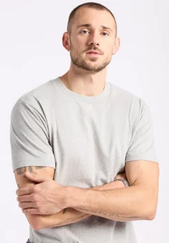 Kanto Men's Short-Sleeve Crew Neck Jersey T-Shirt, Heather Grey - BM24603